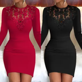 Abito da donna sottile a vita alta per il 2024 Primavera Estate Lace Club Mini gonna corta Body abbigliamento femminile Vestido