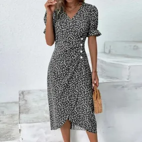 Abito lungo per donna 2023 Abiti estivi da spiaggia Vestido Abito casual Abbigliamento femminile Gonna floreale  Abito maxi e