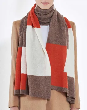 Ampia Sciarpa Cashmere Mondrian