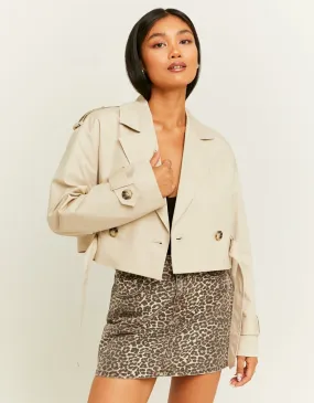 Cappotto Trench Corto Beige  