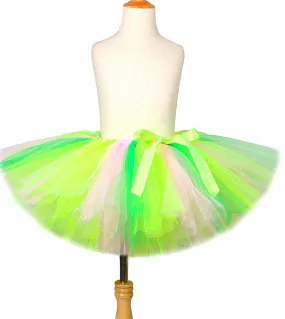 Gonna Tutu per ragazze rosa verde per bambini piccoli Costume Tutù soffice Neonata Capodanno Gonne in tulle Bambini Ballo Ball G