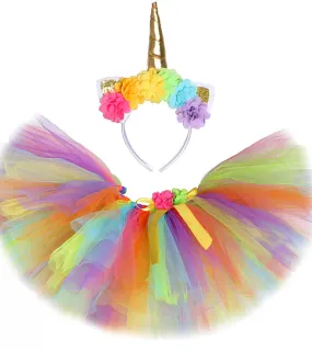 Gonna tutù arcobaleno soffice per neonate Gonne tutù per bambini Vestito per sparare Prop Compleanno per bambini Costume di Hall