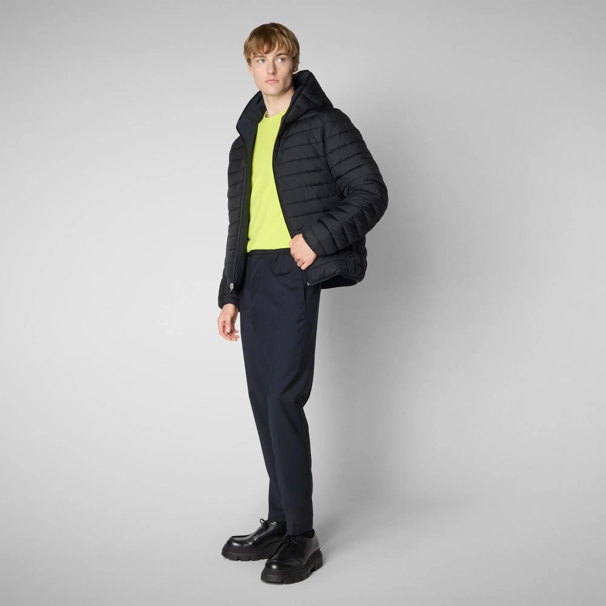 MAN'S ANIMAL FREE PUFFER EZRA BLU NERO