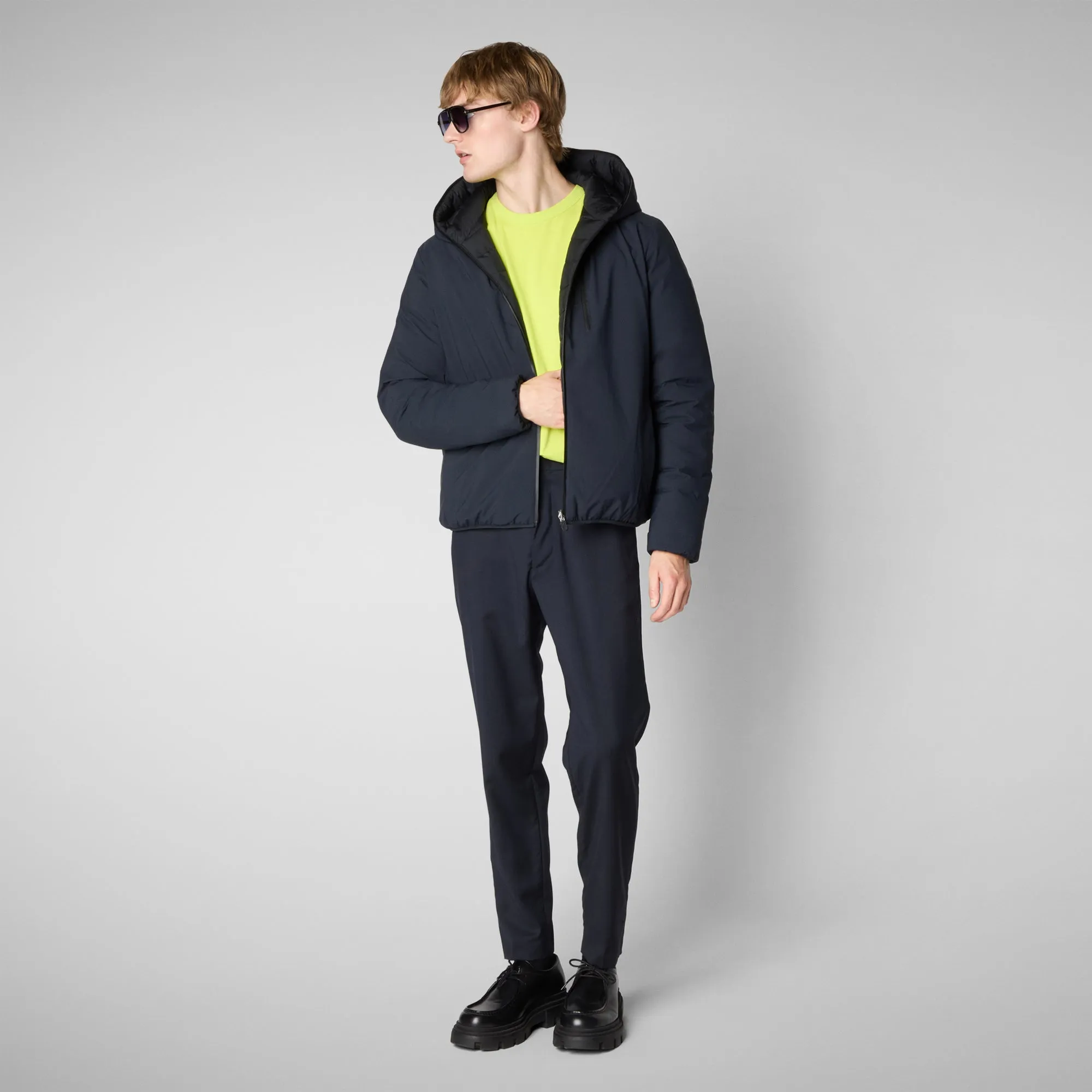 MAN'S ANIMAL FREE PUFFER EZRA BLU NERO