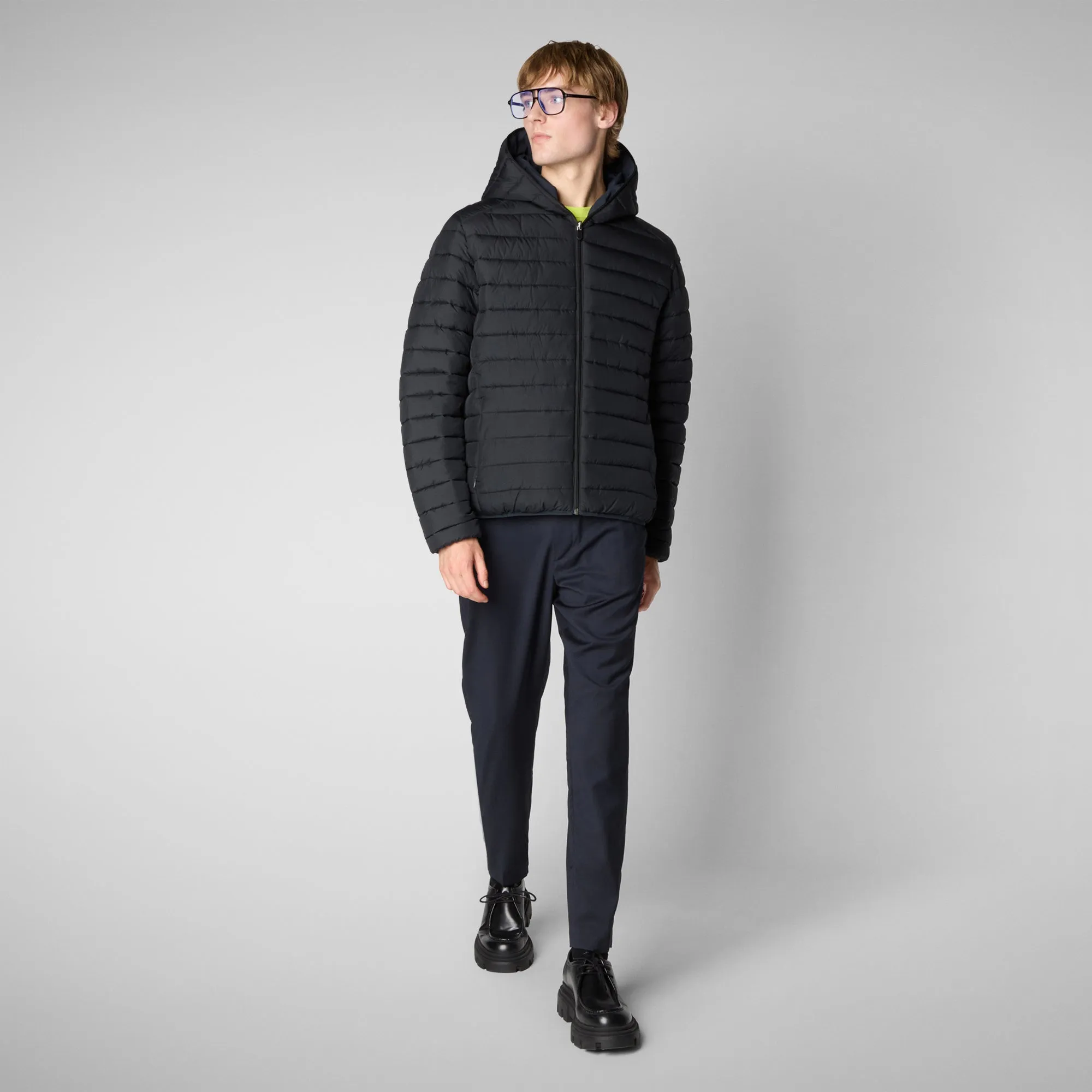 MAN'S ANIMAL FREE PUFFER EZRA BLU NERO