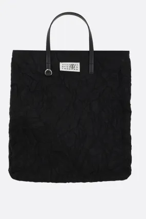  MM6 borsa shopping large in nylon wrinckled 