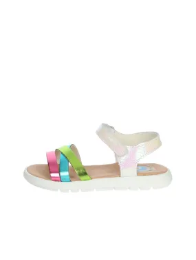 PABLOSKY  SANDALI BASSI 429704 BIANCO/FUCSIA