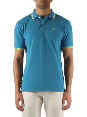 Polo in cotone piquet con ricamo logo frontale