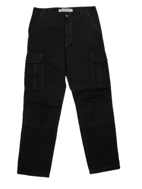 The Blue Skin Men's Cargo Pants in Ripstop, comfortable fit, high waist CARG22L black 