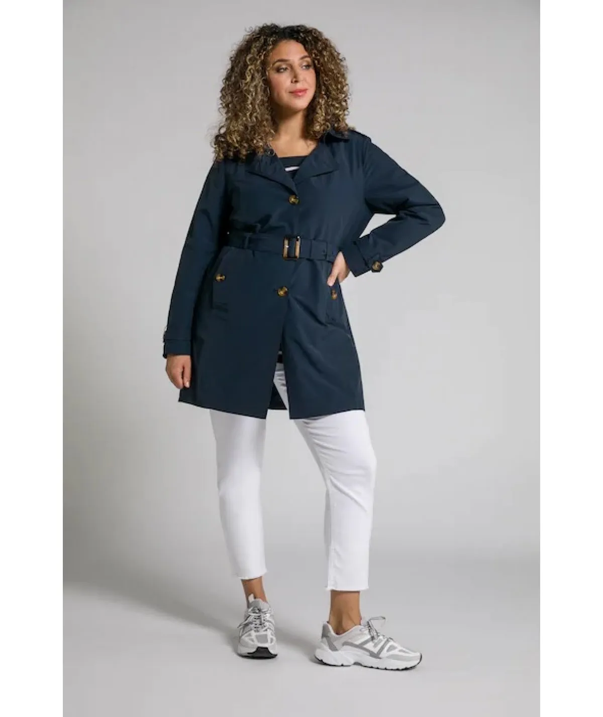 ULLA POPKEN CAPPOTTO TRENCH CURVY PER DONNA E RAGAZZA TAGLIE COMODE